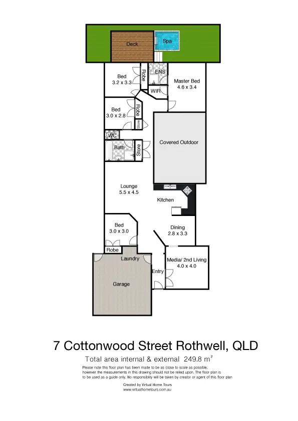 Floorplan of Homely house listing, 7 Cottonwood Street, Rothwell QLD 4022