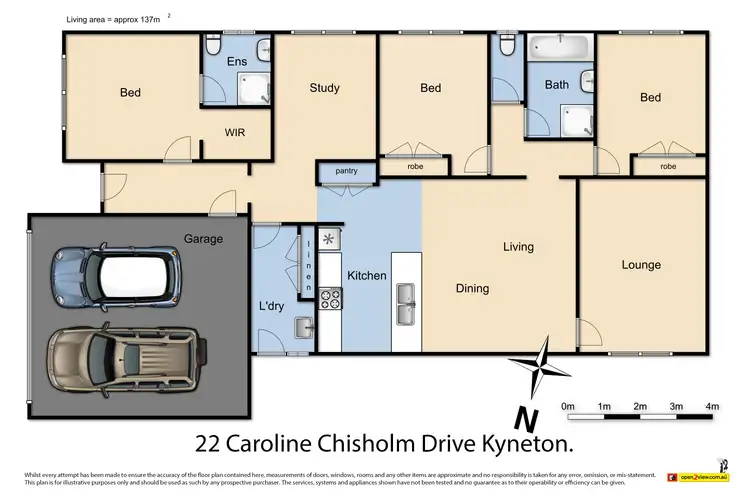 Floorplan of Homely house listing, 22 Caroline Chisholm Drive, Kyneton VIC 3444