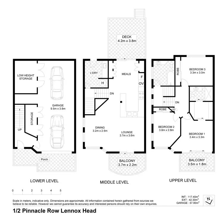 Floorplan of Homely townhouse listing, 1/2 Pinnacle Row, Lennox Head NSW 2478