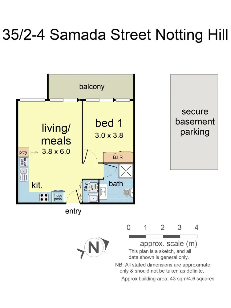 Floorplan of Homely apartment listing, 35/2-4 Samada Street, Notting Hill VIC 3168