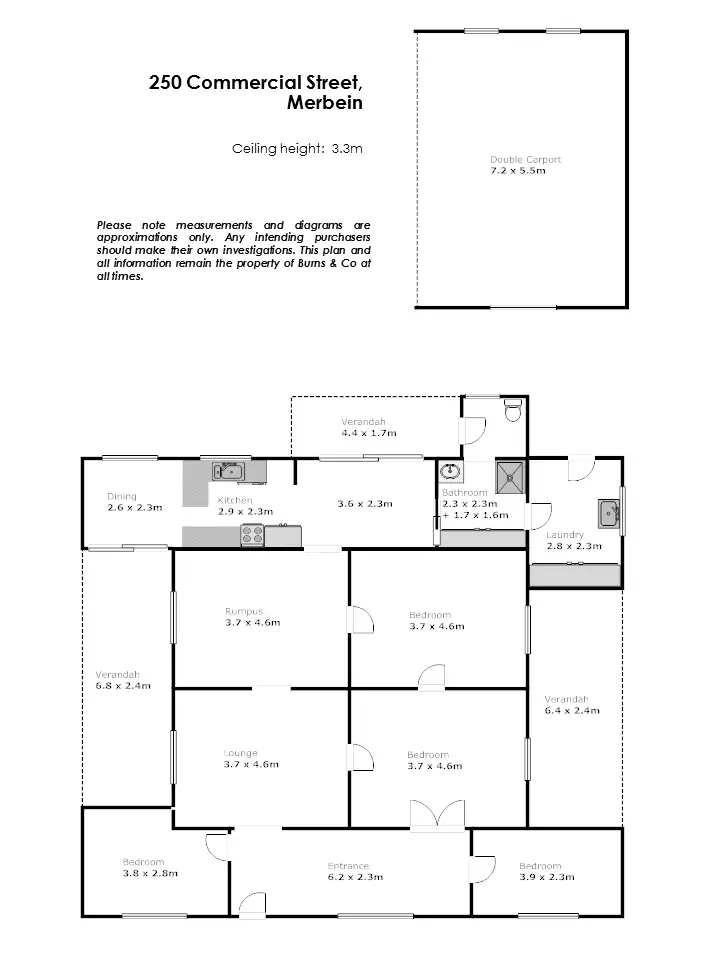 Floorplan of Homely house listing, 250 Commercial Street, Merbein VIC 3505