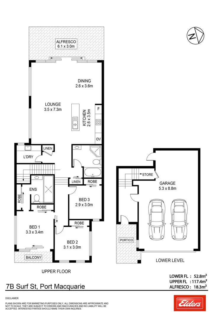 Floorplan of Homely townhouse listing, 7B Surf Street, Port Macquarie NSW 2444