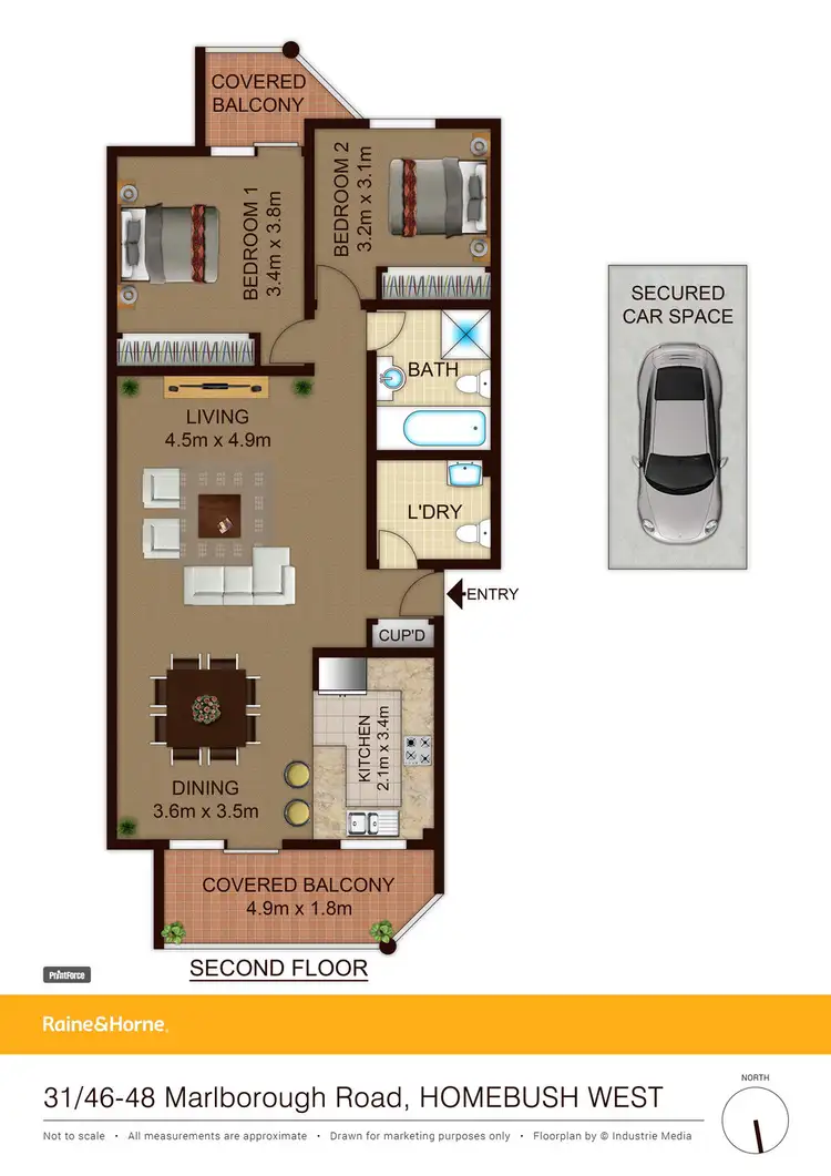 Floorplan of Homely apartment listing, 31/46-48 Marlborough Road, Homebush West NSW 2140