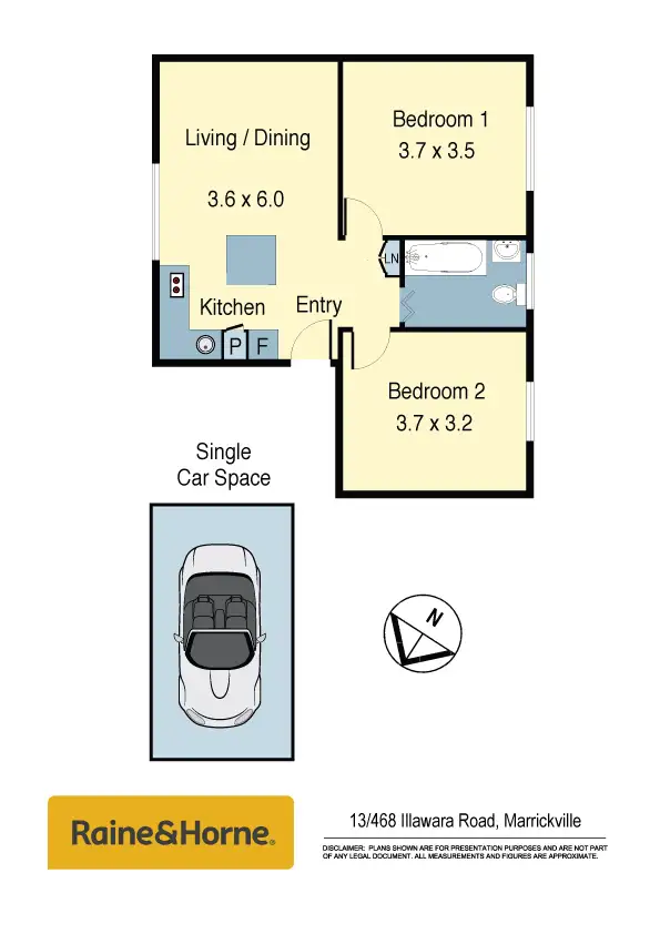 Floorplan of Homely apartment listing, 13/468 Illawarra Road, Marrickville NSW 2204