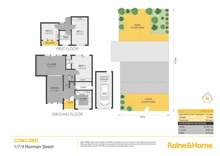 Floorplan of Homely townhouse listing, 1/7-9 Norman Street, Concord NSW 2137