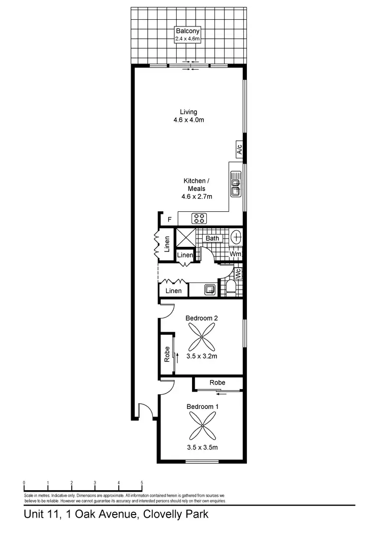 Floorplan of Homely unit listing, 11-1 Oak Avenue, Clovelly Park SA 5042