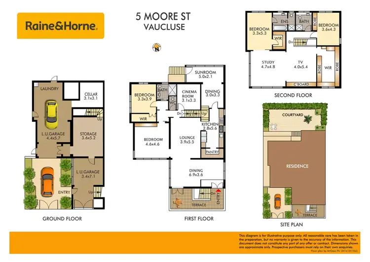 Floorplan of Homely house listing, 5 Moore Street, Vaucluse NSW 2030