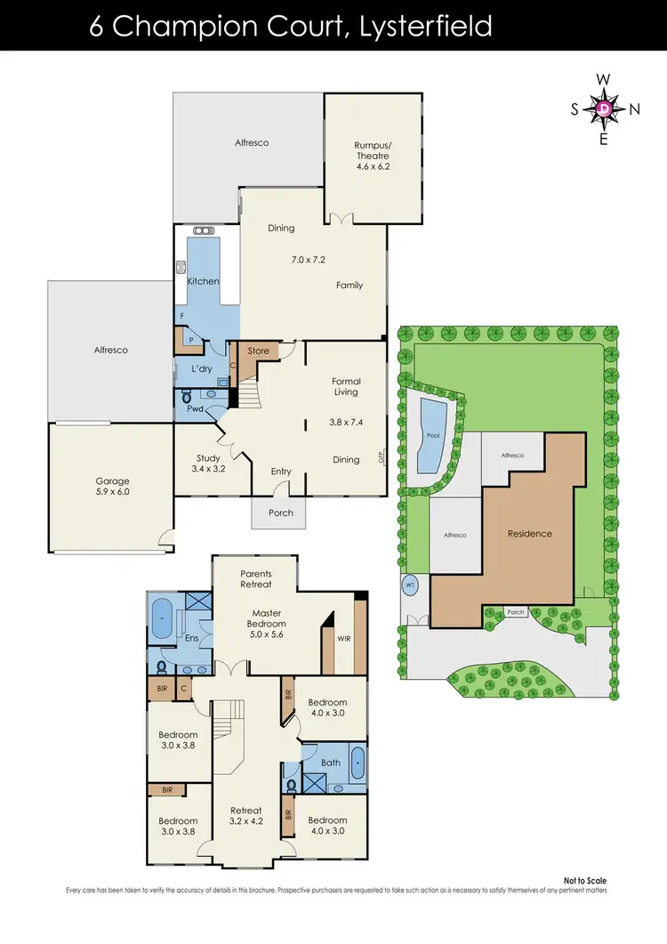 Floorplan of Homely house listing, 6 Champion Court, Lysterfield VIC 3156