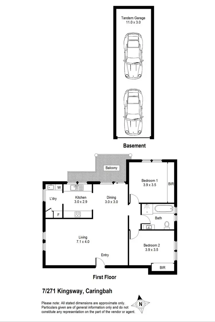 Floorplan of Homely unit listing, 7/271 Kingsway, Caringbah NSW 2229