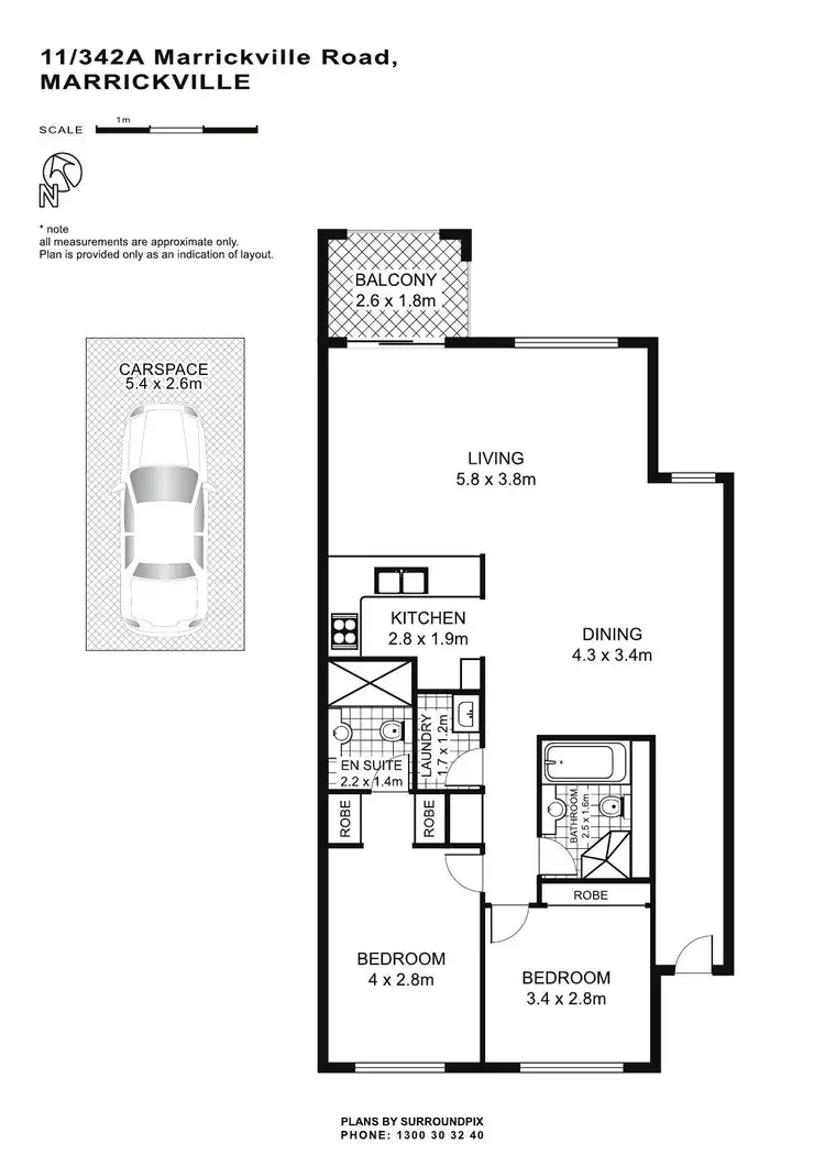Floorplan of Homely unit listing, 11/342A Marrickville Road, Marrickville NSW 2204
