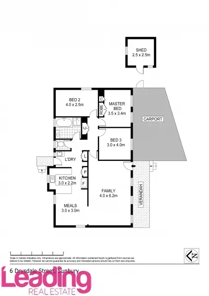 Floorplan of Homely house listing, 6 Drysdale Street, Sunbury VIC 3429