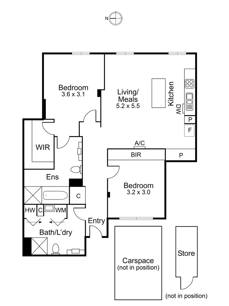 Floorplan of Homely apartment listing, 15/101 Leveson Street, North Melbourne VIC 3051