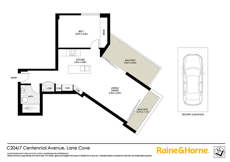 Floorplan of Homely apartment listing, 204C/7-13 Centennial Avenue, Lane Cove NSW 2066