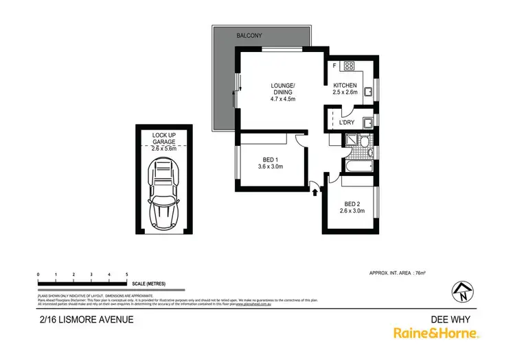 Floorplan of Homely unit listing, 2/16 Lismore Avenue, Dee Why NSW 2099