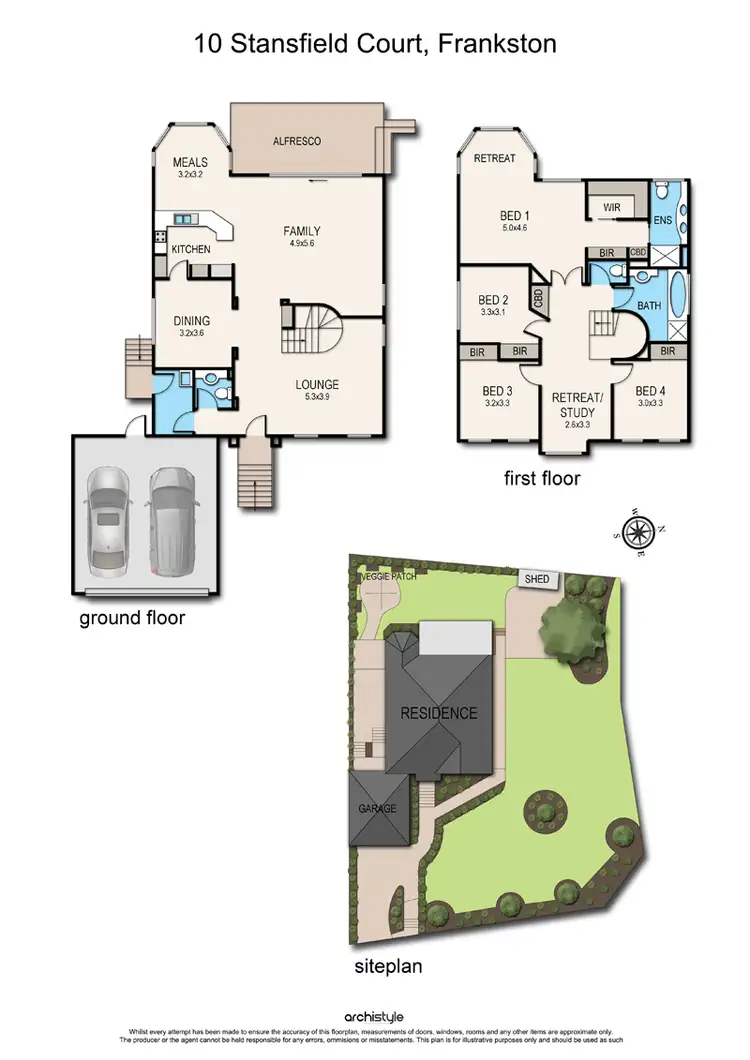 Floorplan of Homely house listing, 10 Stansfield Court, Frankston South VIC 3199