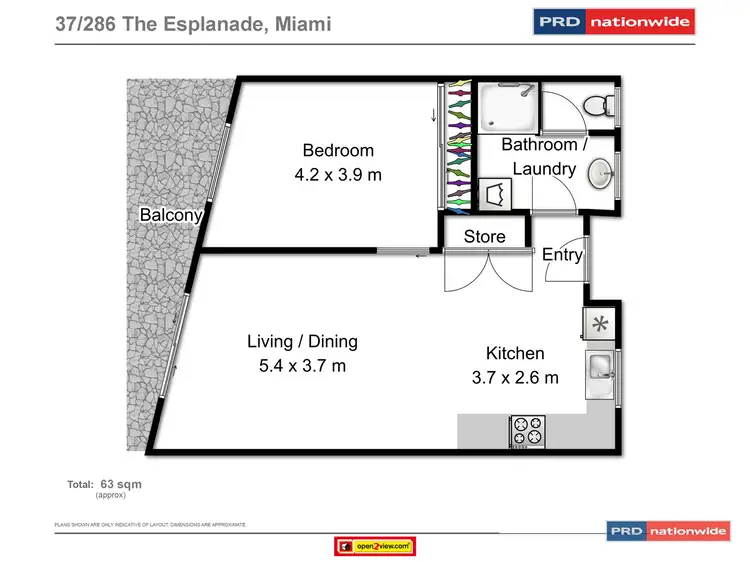 Floorplan of Homely unit listing, 37/286 The Esplanade, Miami QLD 4220
