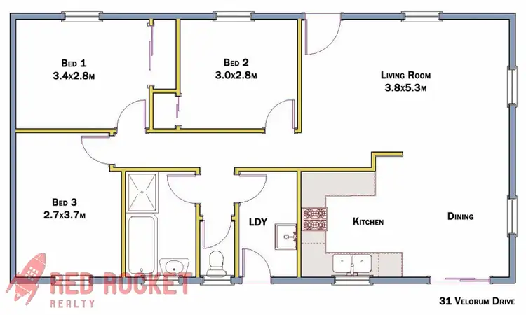 Floorplan of Homely house listing, 31 Velorum Drive, Kingston QLD 4114