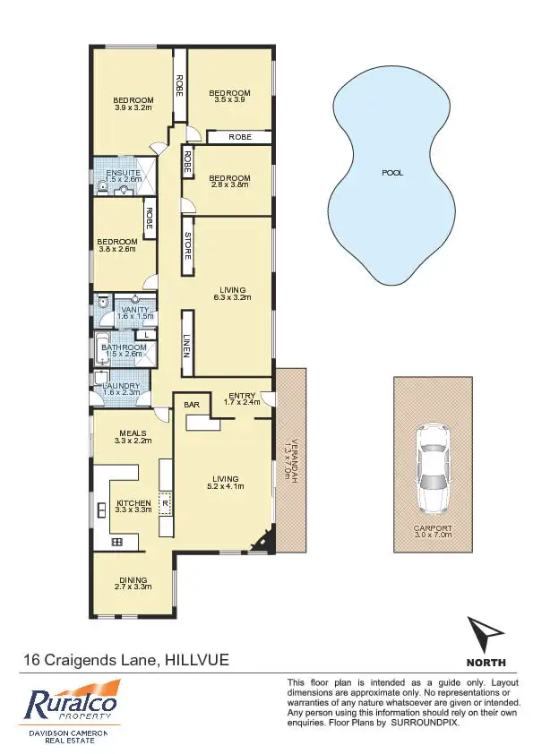 Floorplan of Homely house listing, 16 Craigends Lane, Tamworth NSW 2340