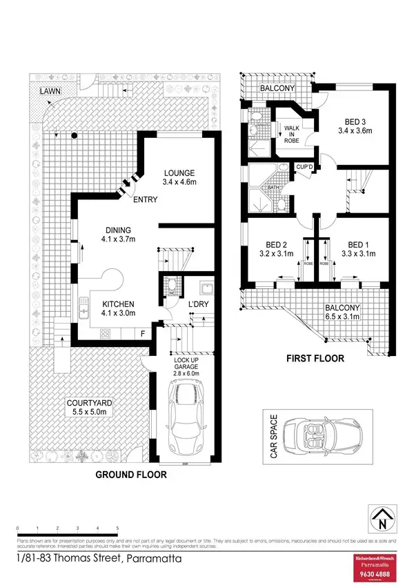 Floorplan of Homely townhouse listing, 1/81-83 Thomas Street, Parramatta NSW 2150