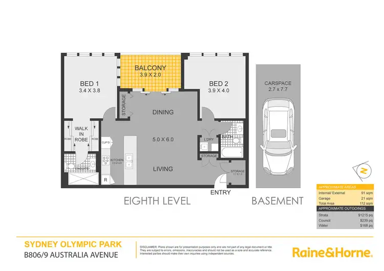 Floorplan of Homely apartment listing, B806/9 Australia Avenue, Sydney Olympic Park NSW 2127