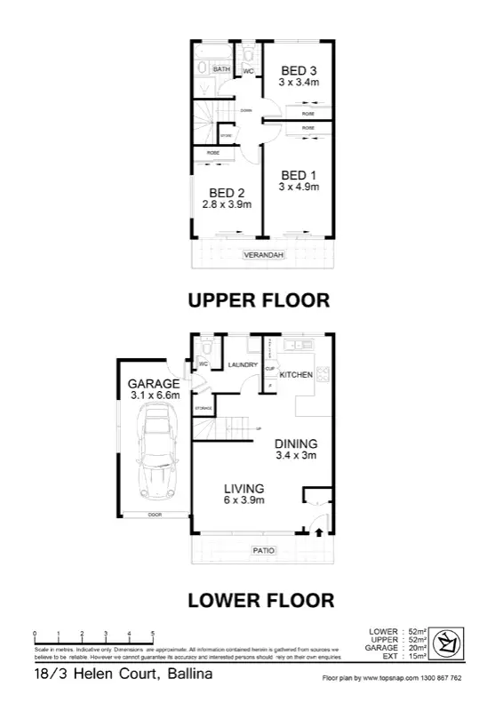 Floorplan of Homely townhouse listing, 18/4 Christine Place, Ballina NSW 2478