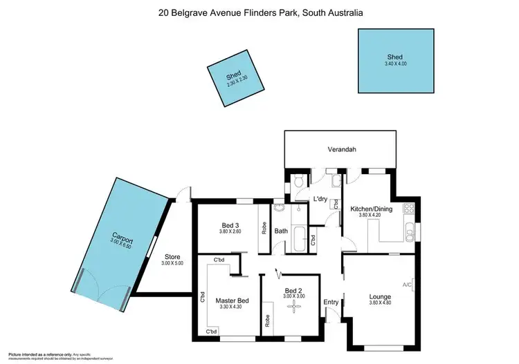 Floorplan of Homely house listing, 20 Belgrave Avenue, Flinders Park SA 5025