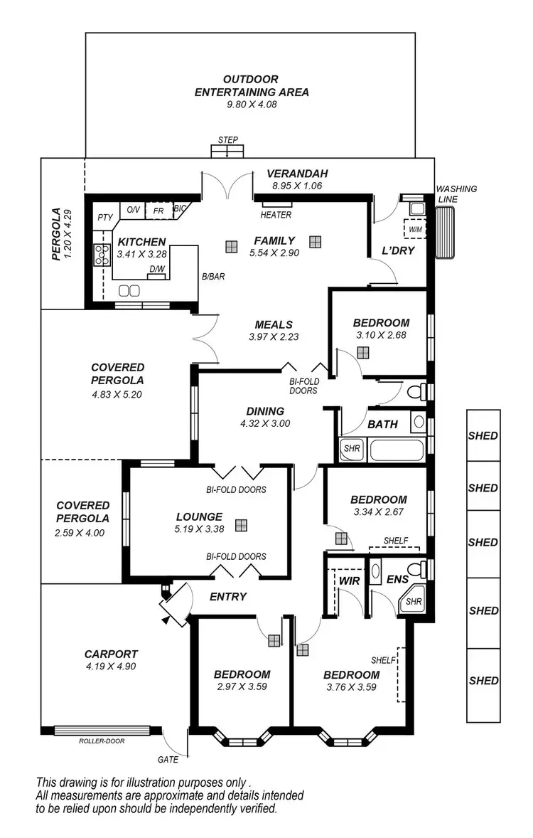 Floorplan of Homely house listing, 9 Langer Court, Fairview Park SA 5126