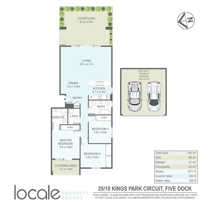 Floorplan of Homely apartment listing, 25/10 Kings Park Circuit, Five Dock NSW 2046