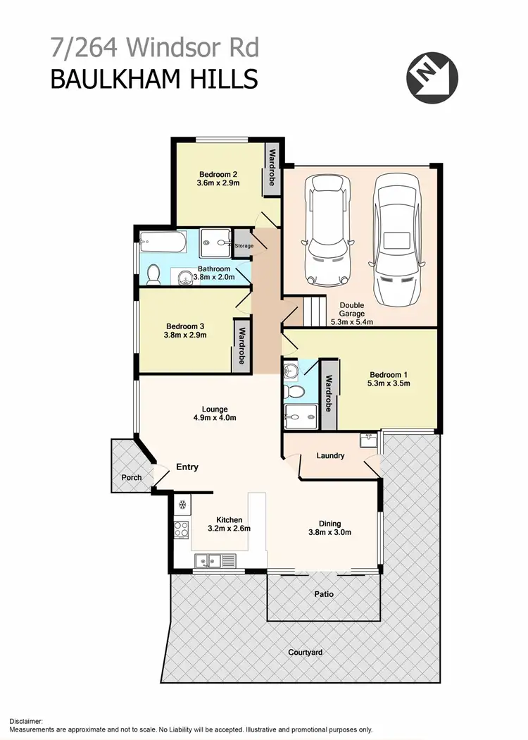 Floorplan of Homely townhouse listing, 7/264 Windsor Road, Baulkham Hills NSW 2153