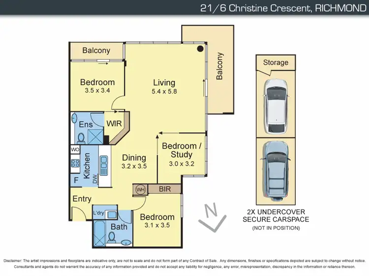 Floorplan of Homely apartment listing, 21/6 Christine Crescent, Richmond VIC 3121