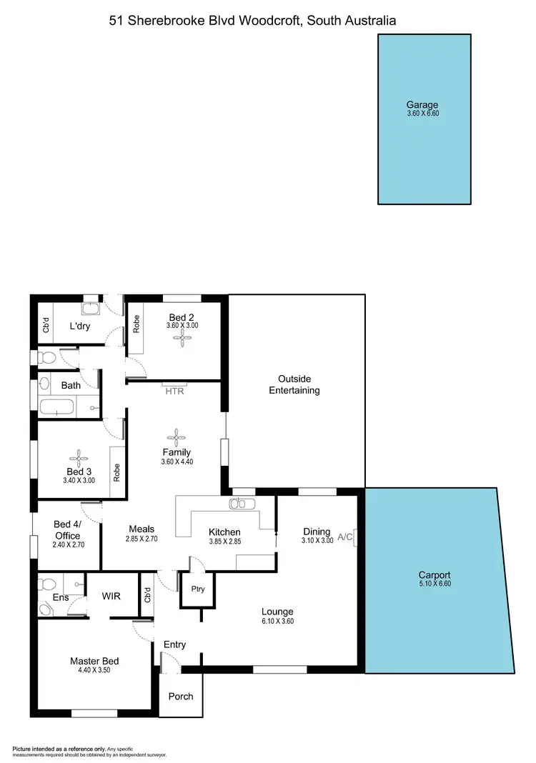 Floorplan of Homely house listing, 51 Sherebrooke Boulevard, Woodcroft SA 5162