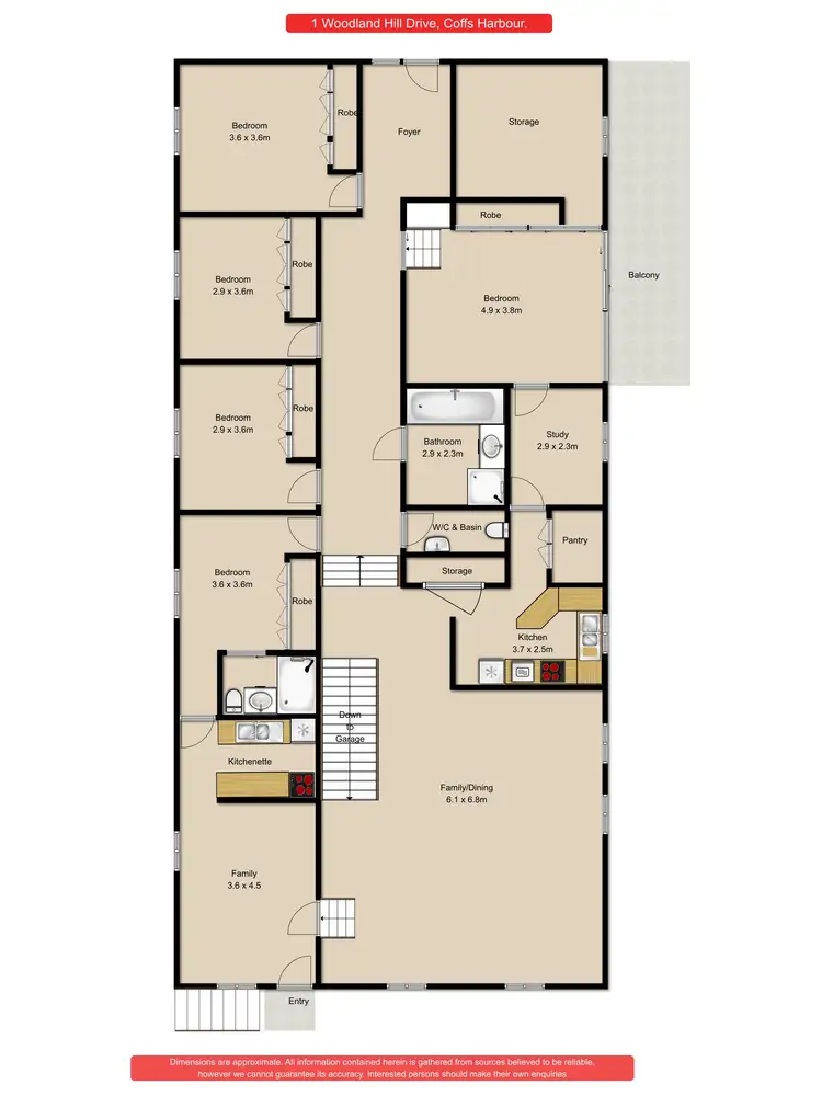 Floorplan of Homely house listing, 1 Woodland Hill Drive, Coffs Harbour NSW 2450