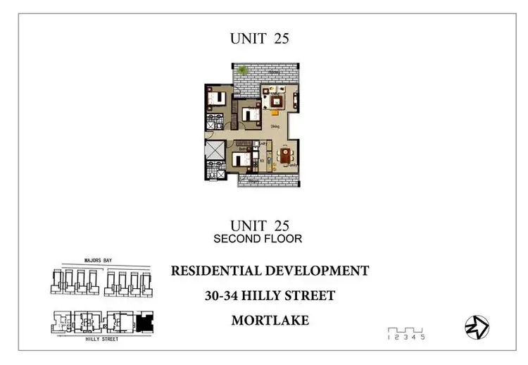 Floorplan of Homely apartment listing, Unit 25/30 Hilly Street, Mortlake NSW 2137