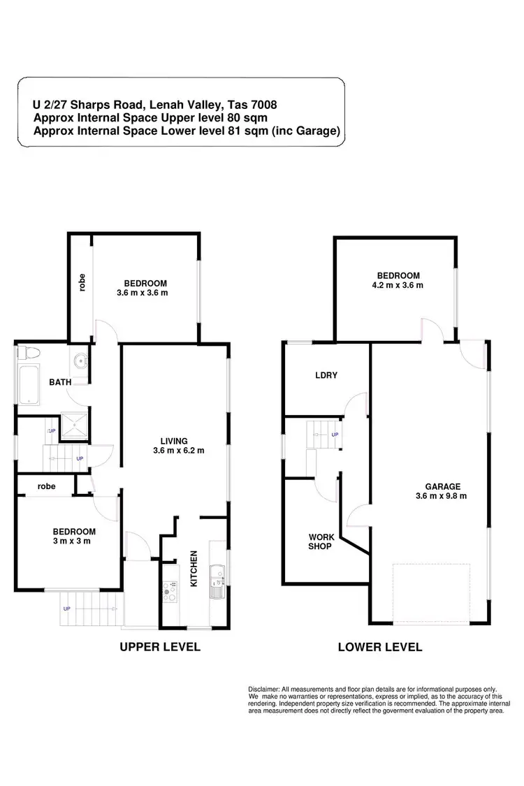 Floorplan of Homely unit listing, 2/27 Sharps Road, Lenah Valley TAS 7008