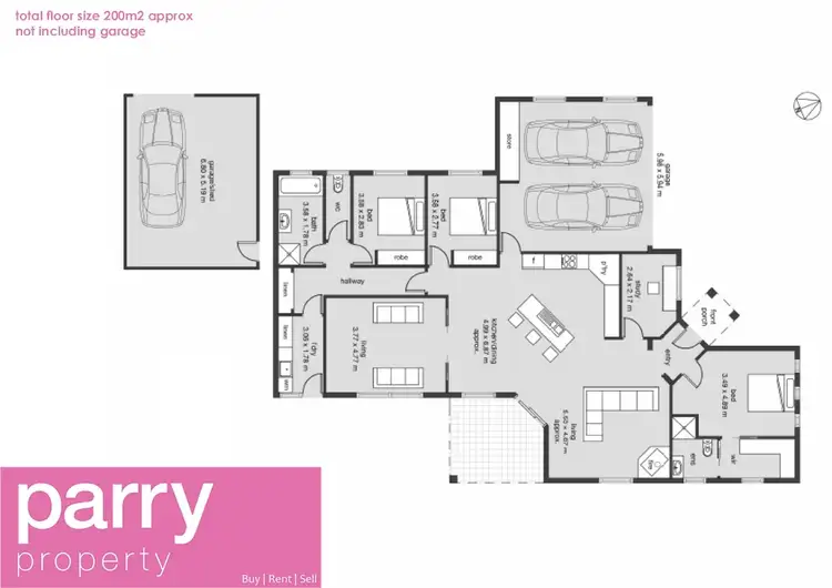 Floorplan of Homely house listing, 2 Kate Reed Drive, Prospect Vale TAS 7250