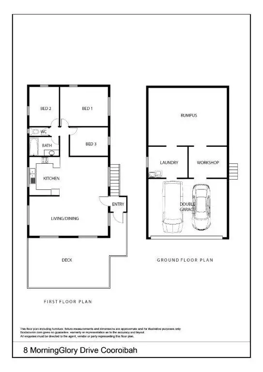 Floorplan of Homely house listing, 8 Morning Glory Drive, Cooroibah QLD 4565
