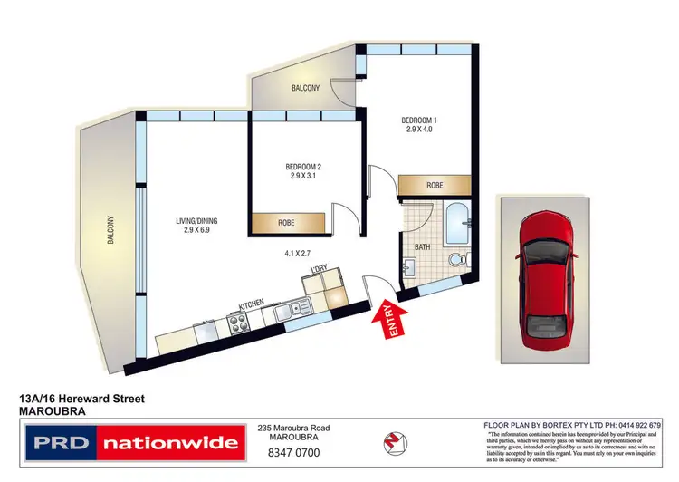 Floorplan of Homely unit listing, 13a/16-20 Hereward St, Maroubra NSW 2035