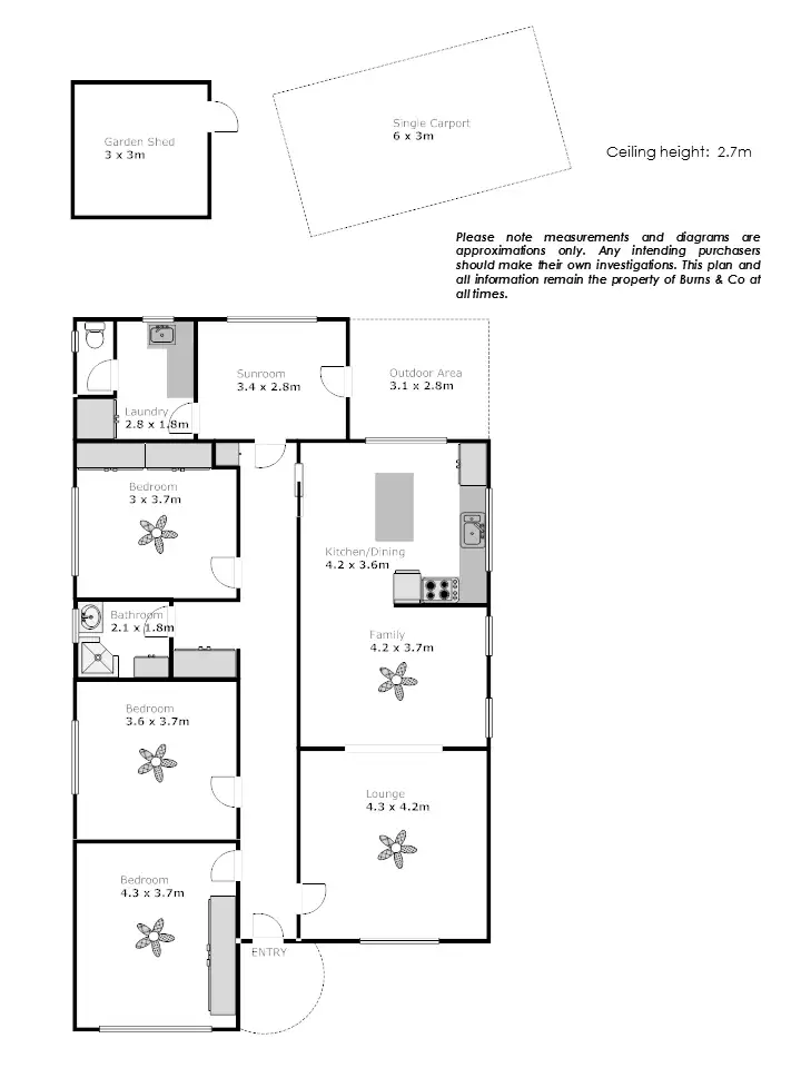 Floorplan of Homely house listing, 1 South Street, Red Cliffs VIC 3496