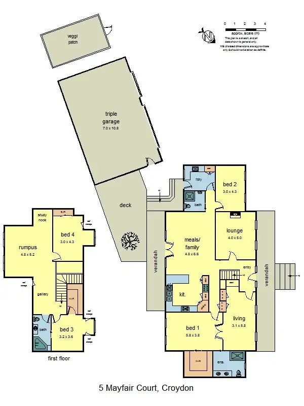 Floorplan of Homely house listing, 5 Mayfair Court, Croydon VIC 3136
