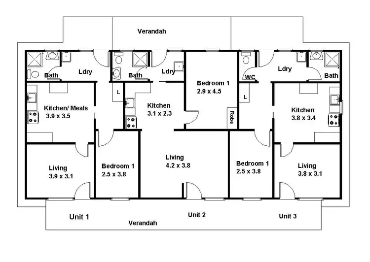 Floorplan of Homely house listing, 1/3 - 27/29 Twentieth Street, Renmark SA 5341