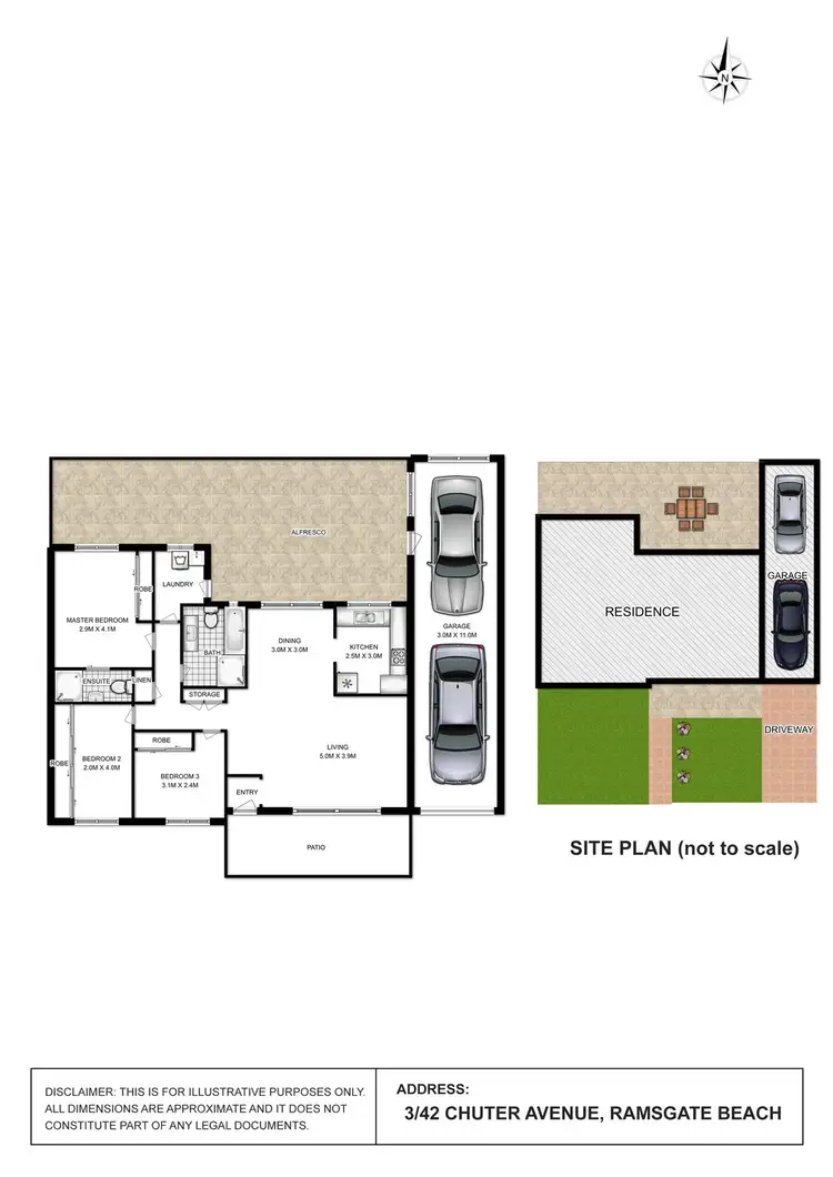 Floorplan of Homely villa listing, 3/42 Chuter Avenue, Ramsgate Beach NSW 2217