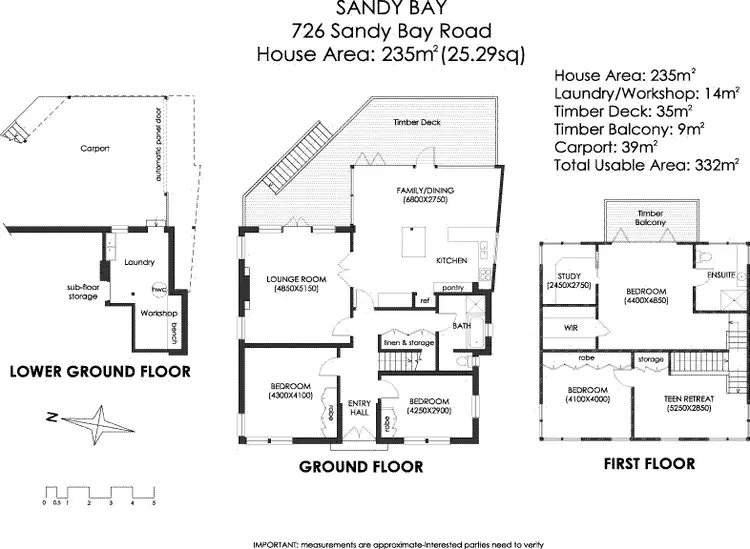 Floorplan of Homely house listing, 726 Sandy Bay Road, Sandy Bay TAS 7005