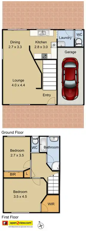 Floorplan of Homely townhouse listing, 5/25 Surrey Street, Minto NSW 2566