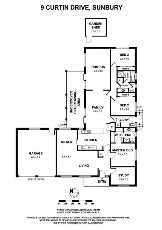 Floorplan of Homely house listing, 9 Curtin Drive, Sunbury VIC 3429