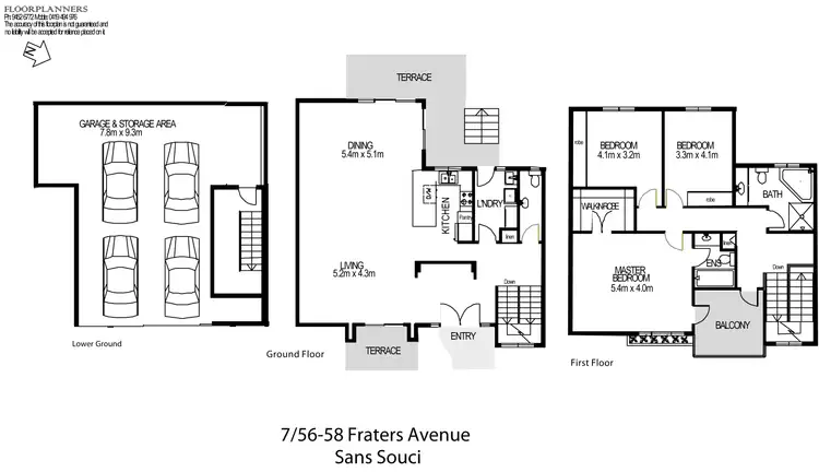 Floorplan of Homely townhouse listing, 7/56-58 Fraters Avenue, Sans Souci NSW 2219