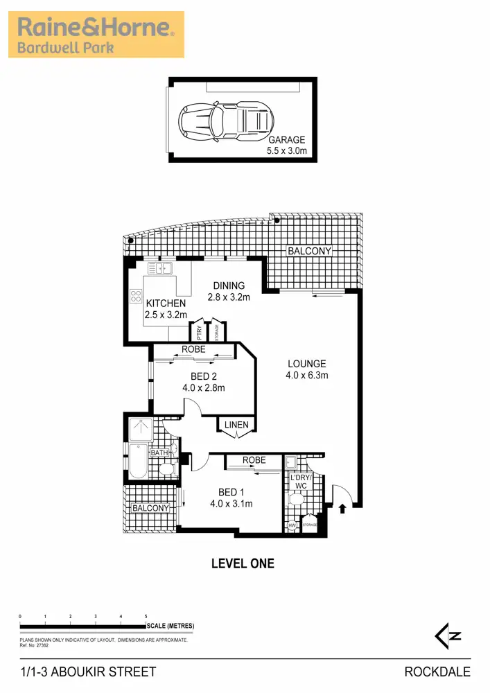 Floorplan of Homely unit listing, 1/1-3 Aboukir Street, Rockdale NSW 2216