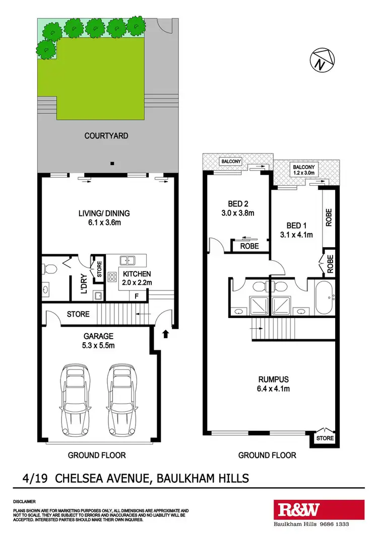 Floorplan of Homely townhouse listing, 4/19-23 Chelsea Avenue, Baulkham Hills NSW 2153