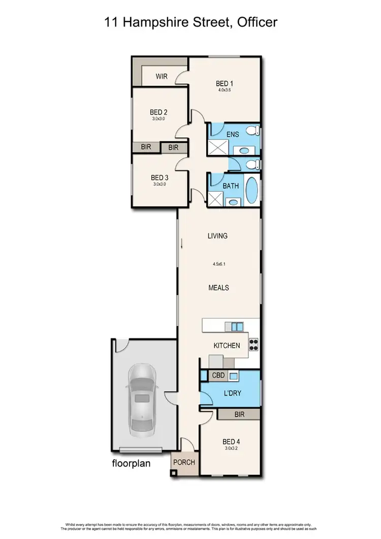 Floorplan of Homely house listing, 11 Hampshire Street, Officer VIC 3809