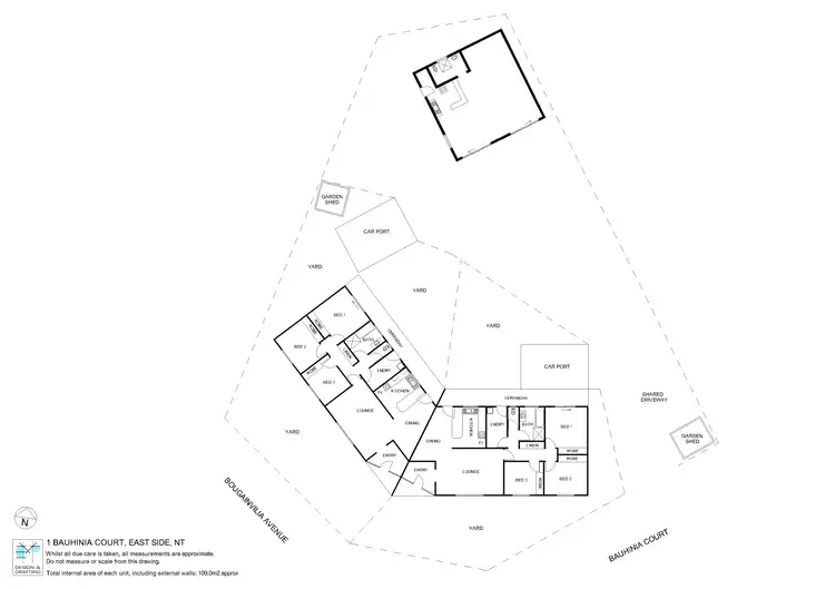Floorplan of Homely semi-detached listing, 1 Bauhinia Court, East Side NT 870