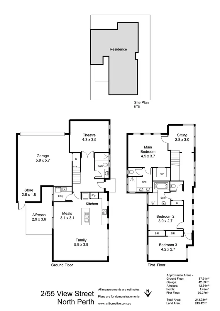 Floorplan of Homely house listing, 55A View Street, North Perth WA 6006